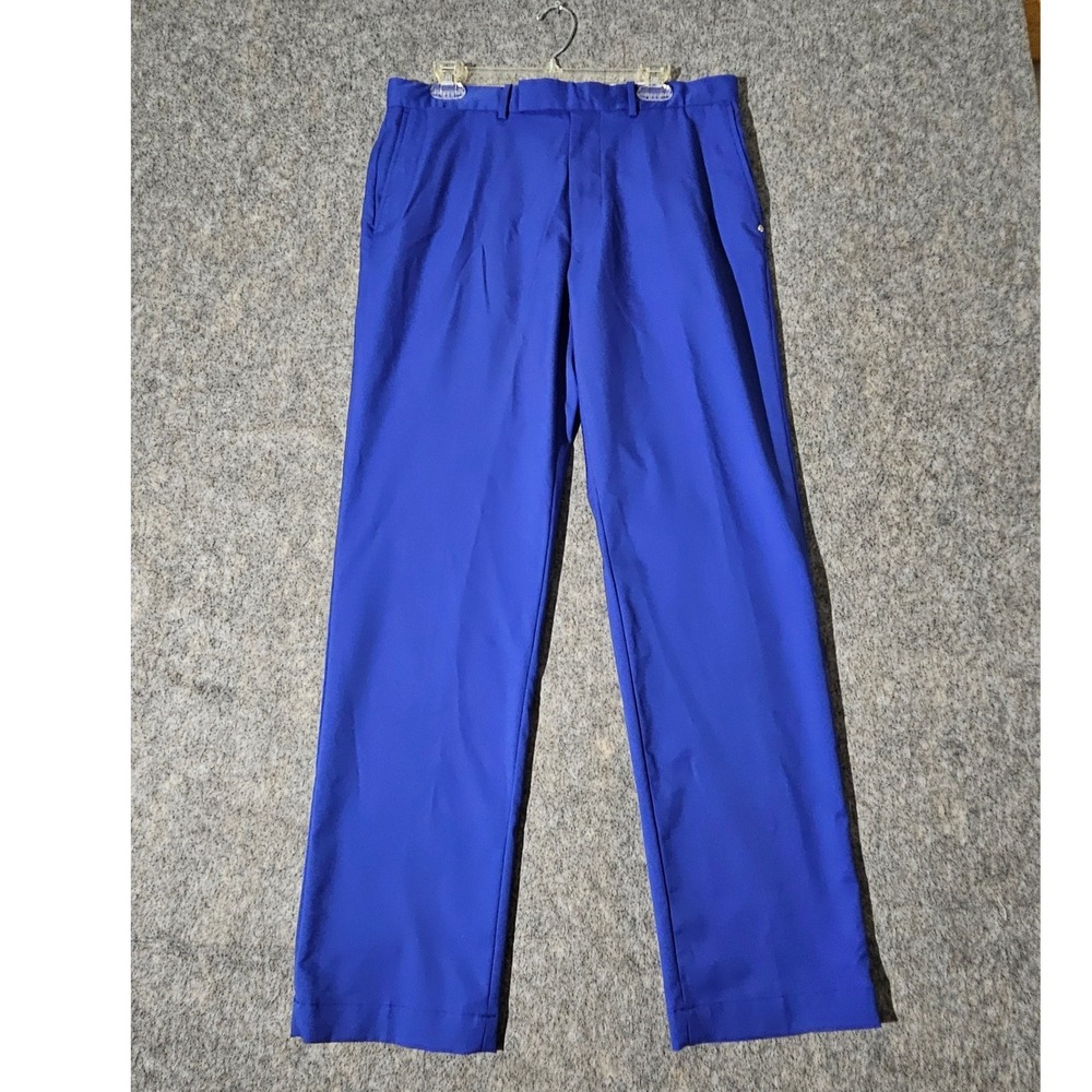 RLX Ralph Lauren Golf Pants Mens Blue 34x34 Stretch Performance Flat Front